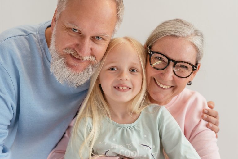 grandparents with their grandchild